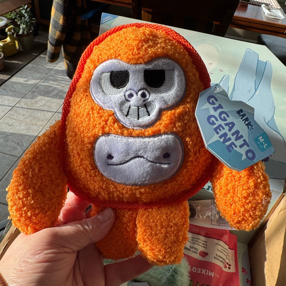 Orange Plush Gorilla Toy